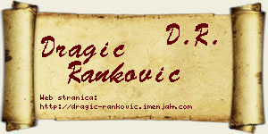 Dragić Ranković vizit kartica